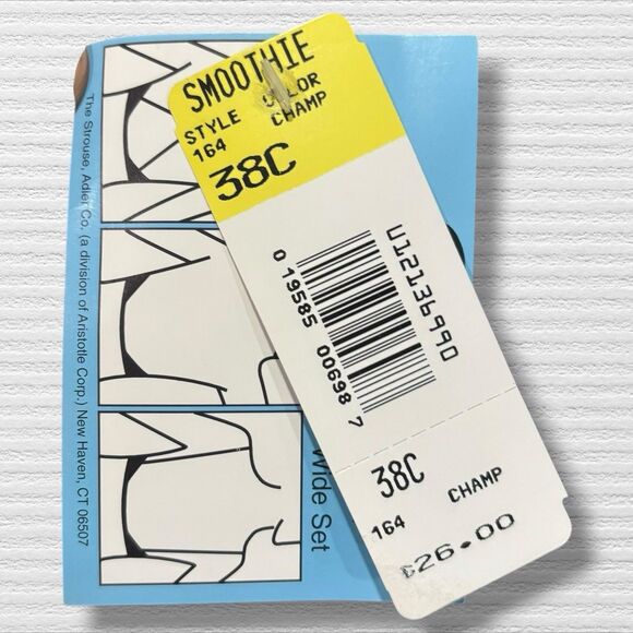 Vintage Smoothie Convertible Backless Bra 38C Style 164 Champ NWT Halter NOS - Picture 4 of 8